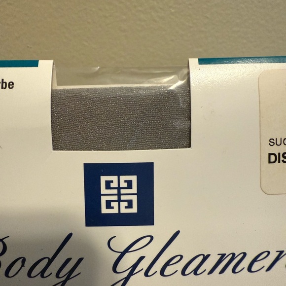 Givenchy Shimmery Sheer Leg Pantyhose Size C Silver Fox - Picture 4 of 7